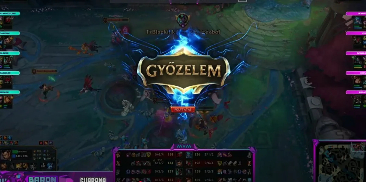TOP 3-ban a Spirit Esports LoL-csapata a 3. Baron Kupán!