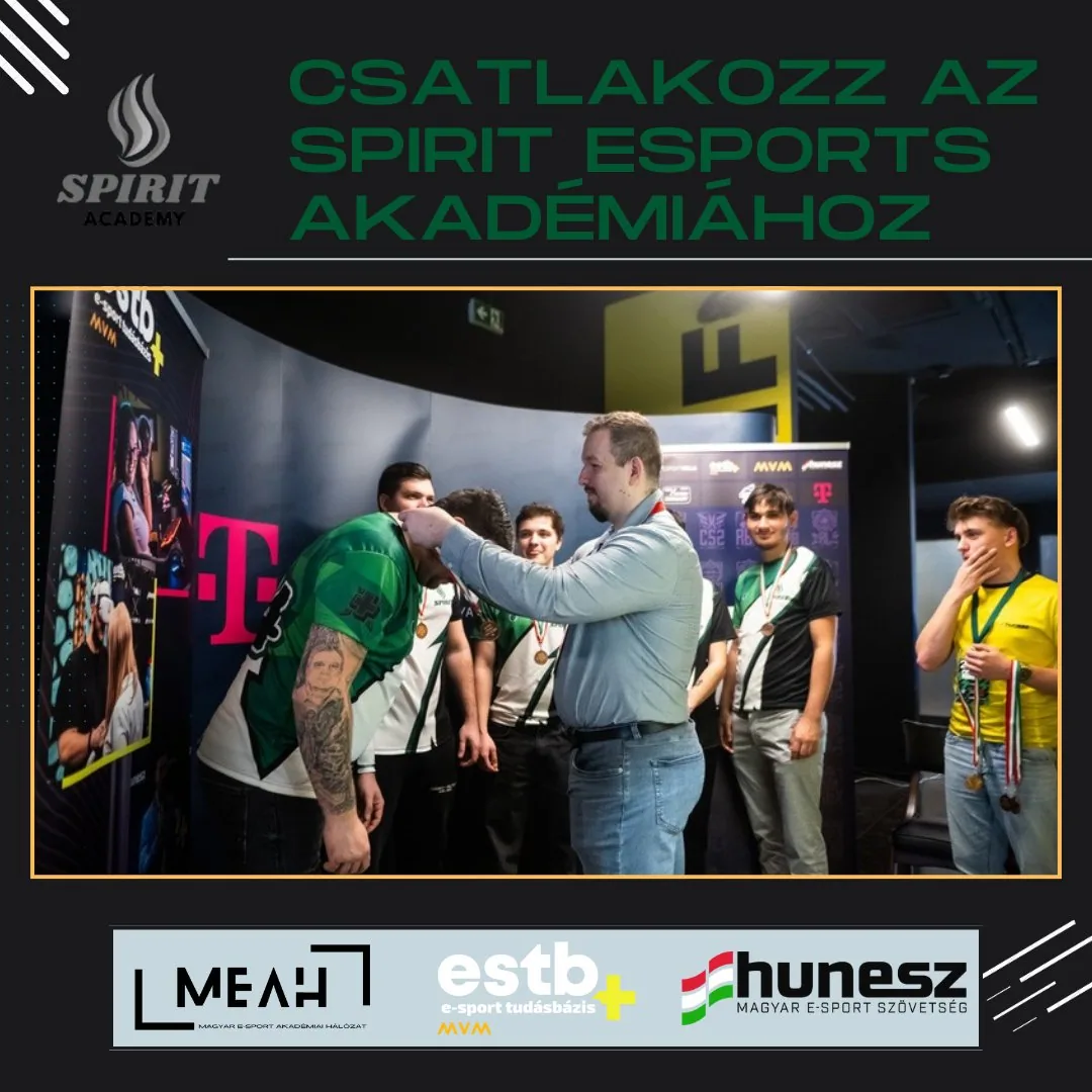 Akadémiai képzés indul a Spirit Esportsnál – Ne csak játssz, fejlődj is!